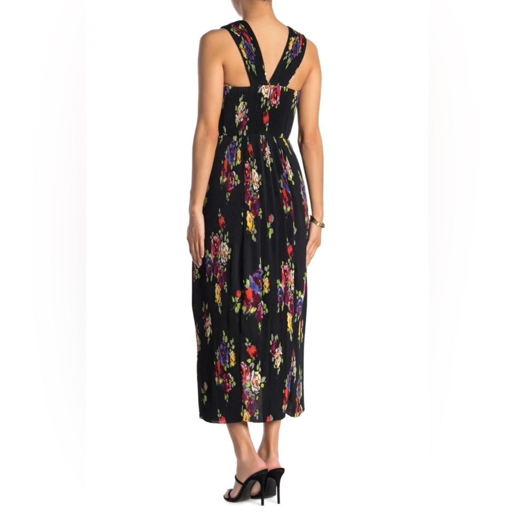 KATE SPADE NWT Rare Roses Black Floral Pleated Midi Dress Sz 6 $698 - Picture 3 of 3